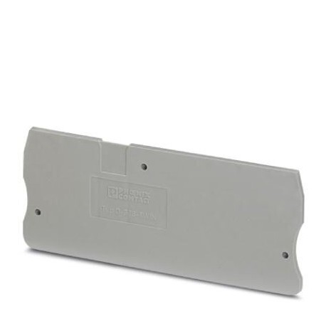 End cover, l: 90.5 mm, w: 2.2 mm, h: 43.5 mm, gray