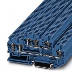 Dvokatna redna stezaljka STTB 2,5-TWIN BU, opružni priključak, presjek: 0.08 mm2 - 4 mm2, plava