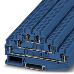 Multi-level terminal block, 500 V, 20 A, Spring-cage connection, No. of connections: 6, cross section: 0.08 mm2 - 4 mm2, blue