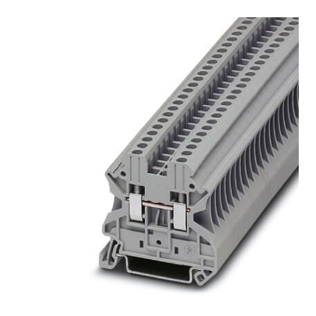 Feed-through terminal block, 1000 V, 24 A, screw connection, No. of connections: 2, cross section: 0.14 mm2 - 4 mm2, gray