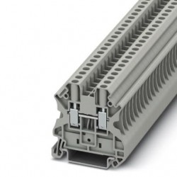 Feed-through terminal block, 1000 V, 32 A, screw connection, No. of connections: 2, cross section: 0.14 mm2 - 6 mm2, gray