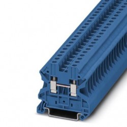 Feed-through terminal block, 1000 V, 32 A, screw connection, No. of connections: 2, cross section: 0.14 mm2 - 6 mm2, blue