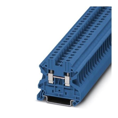 Feed-through terminal block, 1000 V, 32 A, screw connection, No. of connections: 2, cross section: 0.14 mm2 - 6 mm2, blue