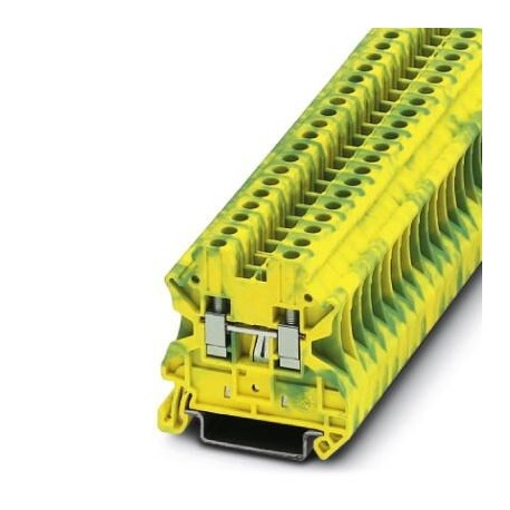 Ground modular terminal block, screw connection, No. of connections: 2, cross section: 0.14 mm2 - 6 mm2, green-yellow