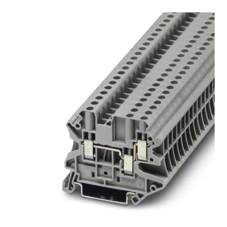 Feed-through terminal block, 500 V, 32 A, screw connection, No. of connections: 3, cross section: 0.14 mm2 - 6 mm2, gray