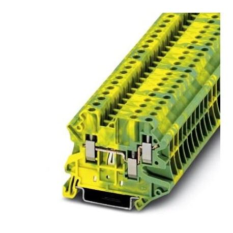 Ground modular terminal block, screw connection, No. of connections: 3, cross section: 0.14 mm2 - 6 mm2, green-yellow