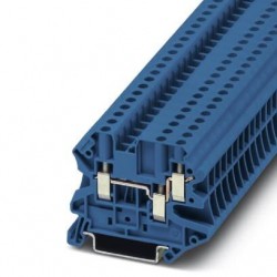 Feed-through terminal block, 500 V, 32 A, screw connection, No. of connections: 3, cross section: 0.14 mm2 - 6 mm2, blue