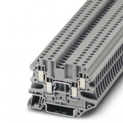 Feed-through terminal block, 500 V, 24 A, screw connection, No. of connections: 4, cross section: 0.14 mm2 - 4 mm2, gray