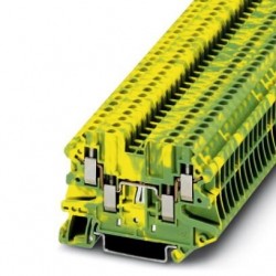 Ground modular terminal block, screw connection, No. of connections: 4, cross section: 0.14 mm2 - 4 mm2, green-yellow