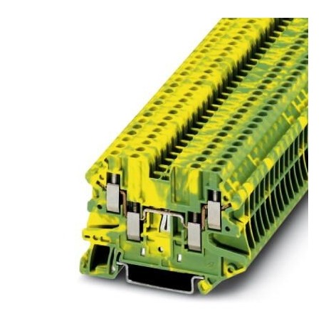 Ground modular terminal block, screw connection, No. of connections: 4, cross section: 0.14 mm2 - 4 mm2, green-yellow