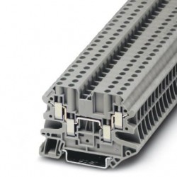 Feed-through terminal block, 500 V, 32 A, screw connection, No. of connections: 4, cross section: 0.14 mm2 - 6 mm2, gray