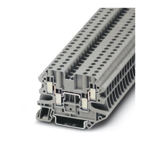 Feed-through terminal block, 500 V, 32 A, screw connection, No. of connections: 4, cross section: 0.14 mm2 - 6 mm2, gray