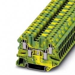 Ground modular terminal block, screw connection, No. of connections: 4, cross section: 0.14 mm2 - 6 mm2, green-yellow