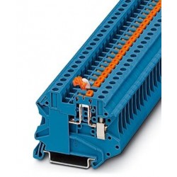Knife disconnect terminal block, 500 V, 20 A, screw connection, cross section: 0.14 mm2 - 6 mm2, blue