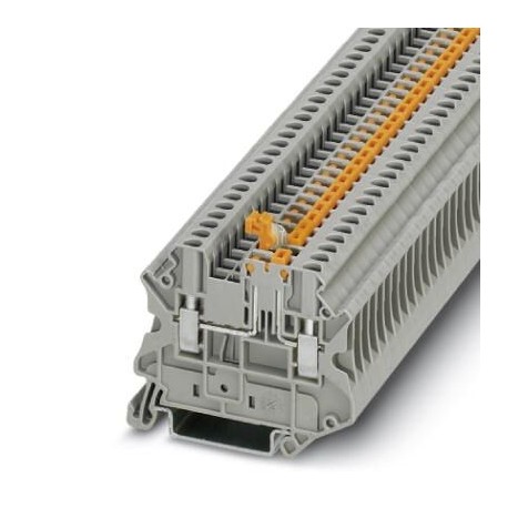Knife disconnect terminal block, 400 V, 20 A, screw connection, cross section: 0.14 mm2 - 4 mm2, gray