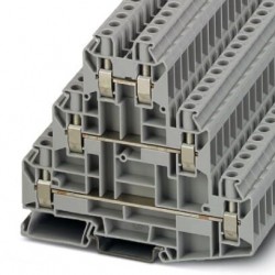 Multi-level terminal block, screw connection, cross section: 0.2 mm2 - 10 mm2, gray