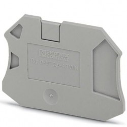 End cover, l: 56.8 mm, w: 2.2 mm, h: 39.8 mm, gray