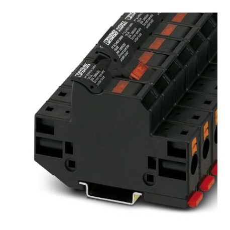 Fuse modular terminal block, push-in connection, cross section: 1.5 mm2- 10 mm2, fuse type: Midget / 10.3 x 38, black