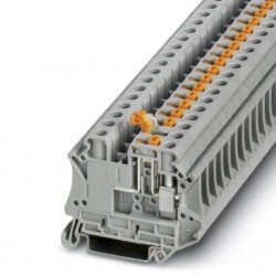 Knife disconnect terminal block, 500 V, 20 A, screw connection, cross section: 0.2 mm2 - 10 mm2, gray