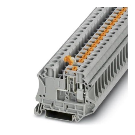 Knife disconnect terminal block, 500 V, 20 A, screw connection, cross section: 0.2 mm2 - 10 mm2, gray