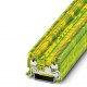 Ground modular terminal block, push-in connection, No. of connections: 2, cross section: 0.14 mm2 - 1.5 mm2, green-yellow