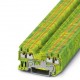 Ground modular terminal block, push-in connection, No. of connections: 4, cross section: 0.14 mm2 - 1.5 mm2, green-yellow
