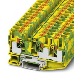 Ground modular terminal block, push-in connection, No. of connections: 3, cross section: 0.5 mm2 - 16 mm2, green-yellow
