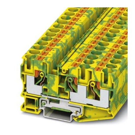 Ground modular terminal block, push-in connection, No. of connections: 3, cross section: 0.5 mm2 - 16 mm2, green-yellow