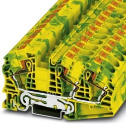 Ground modular terminal block, push-in connection, No. of connections: 3, cross section: 0.5 mm2 - 25 mm2, green-yellow