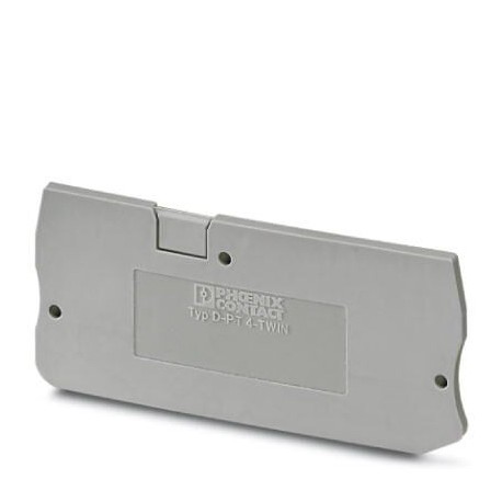 End cover, l: 66.5 mm, w: 2.2 mm, h: 29 mm, gray