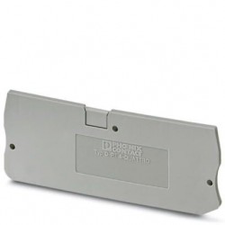 End cover, l: 77 mm, w: 2.2 mm, h: 29 mm, gray