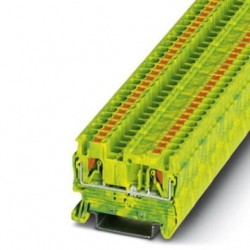 Ground modular terminal block, push-in connection, No. of connections: 2, cross section: 0.14 mm2 - 4 mm2, green-yellow