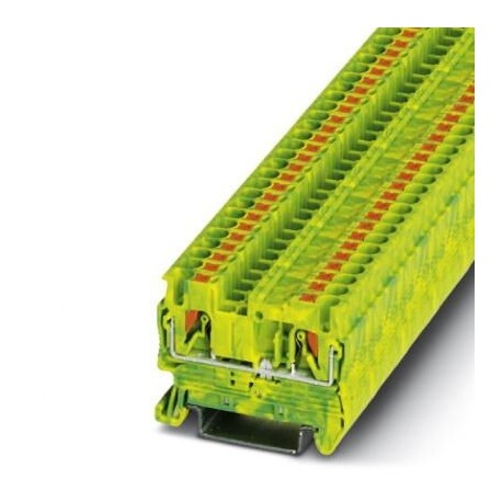 Ground modular terminal block, push-in connection, No. of connections: 2, cross section: 0.14 mm2 - 4 mm2, green-yellow