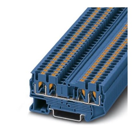 Feed-through terminal block, 800 V, 24 A, push-in connection, No. of connections: 4, cross section: 0.14 mm2 - 4 mm2, blue