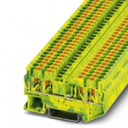 Ground modular terminal block, push-in connection, No. of connections: 4, cross section: 0.14 mm2 - 4 mm2, green-yellow