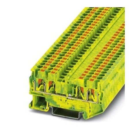 Ground modular terminal block, push-in connection, No. of connections: 4, cross section: 0.14 mm2 - 4 mm2, green-yellow