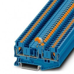 Knife disconnect terminal block, 400 V, 16 A, push-in connection, cross section: 0.14 mm2 - 4 mm2, blue