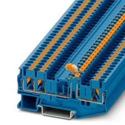 Knife disconnect terminal block, 400 V, 16 A, push-in connection, cross section: 0.14 mm2 - 4 mm2, blue