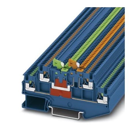 Rastavna redna stezaljka PTT 1,5/S-2MT BU, 400 V, 9 A, push-in priključak, presjek: 0.14 mm2 - 1.5 mm2, plava