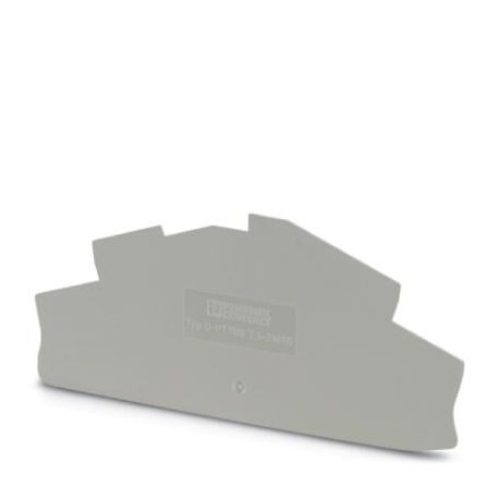 End cover, l: 127.5 mm, w: 0.8 mm, h: 56.6 mm, gray