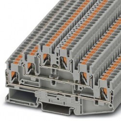 Multi-level terminal block, push-in connection, cross section: 0.14 mm2 - 4 mm2, gray