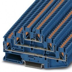 Multi-level terminal block, 500 V, 20 A, push-in connection, No. of connections: 6, cross section: 0.14 mm2 - 4 mm2, blue