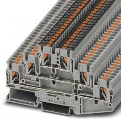 Multi-level terminal block, With equipotential bonder, 500 V, 20 A, push-in connection, No. of connections: 6, cross section: 0