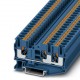 Feed-through terminal block, 1000 V, 41 A, push-in connection, No. of connections: 3, cross section: 0.5 mm2 - 10 mm2, blue