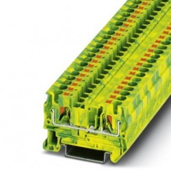 Ground modular terminal block, push-in connection, No. of connections: 2, cross section: 0.2 mm2 - 6 mm2, green-yellow