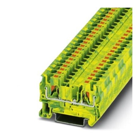 Ground modular terminal block, push-in connection, No. of connections: 2, cross section: 0.2 mm2 - 6 mm2, green-yellow