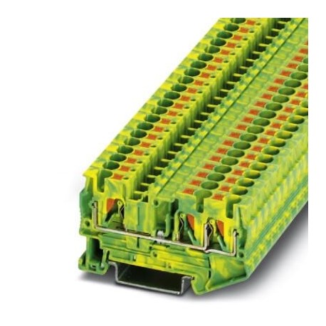 Ground modular terminal block, push-in connection, No. of connections: 3, cross section: 0.2 mm2 - 6 mm2, green-yellow