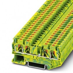Ground modular terminal block, push-in connection, No. of connections: 4, cross section: 0.2 mm2 - 6 mm2, green-yellow
