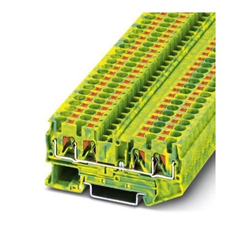 Ground modular terminal block, push-in connection, No. of connections: 4, cross section: 0.2 mm2 - 6 mm2, green-yellow