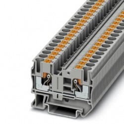 Feed-through terminal block, 1000 V, 41 A, push-in connection, No. of connections: 2, cross section: 0.5 mm2 - 10 mm2, gray